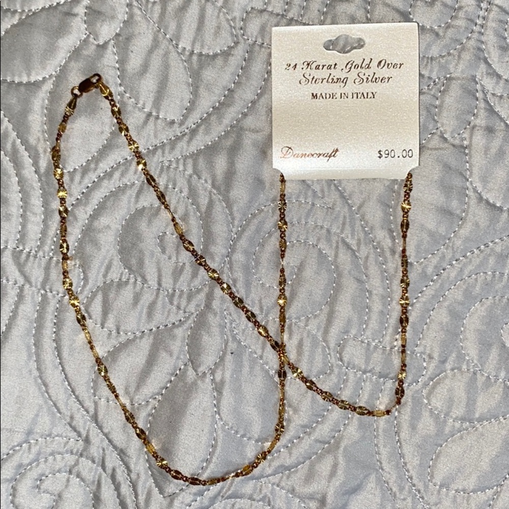 24 Karat Gold over sterling sliver necklace